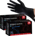 PROMEDIX P Nitrile Gloves 4mil Disposable Black Gloves - Durable Fit