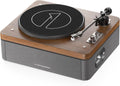 1 by ONE Record Player Vinyl Turntable with Built-In Speakers - Walnut