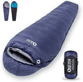 Down Sleeping Bag for Adults 0F with Compression Sack - Warm 4-Season