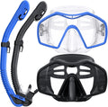 Snorkeling Gear for Adults - Dry Top Panoramic Snorkel Mask