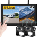 10ft RV Wireless Backup Camera 2x 1080P Cameras - 10in Touch Monitor