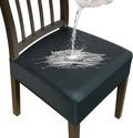 Dining Chair Seat Covers Set of 6 - Waterproof PU Leather Slipcovers