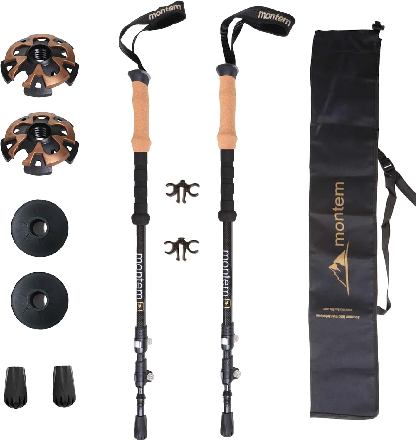 Montem Carbon Fiber Trekking Poles - Ultralight & Durable!