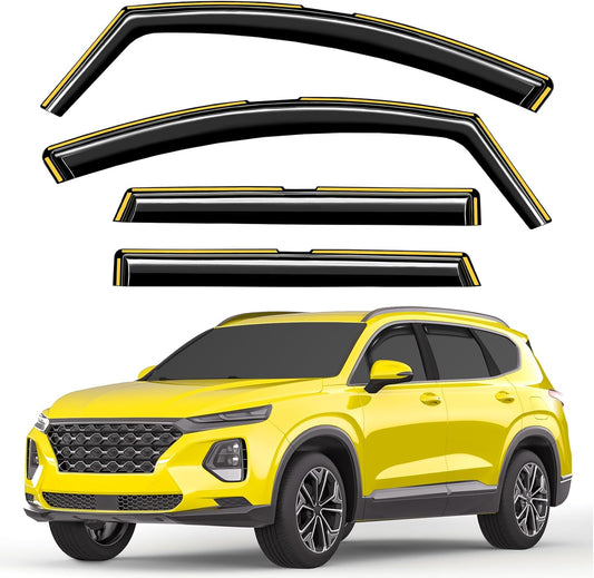 In-Channel Window Rain Guards for Hyundai Santa Fe 2019-2023