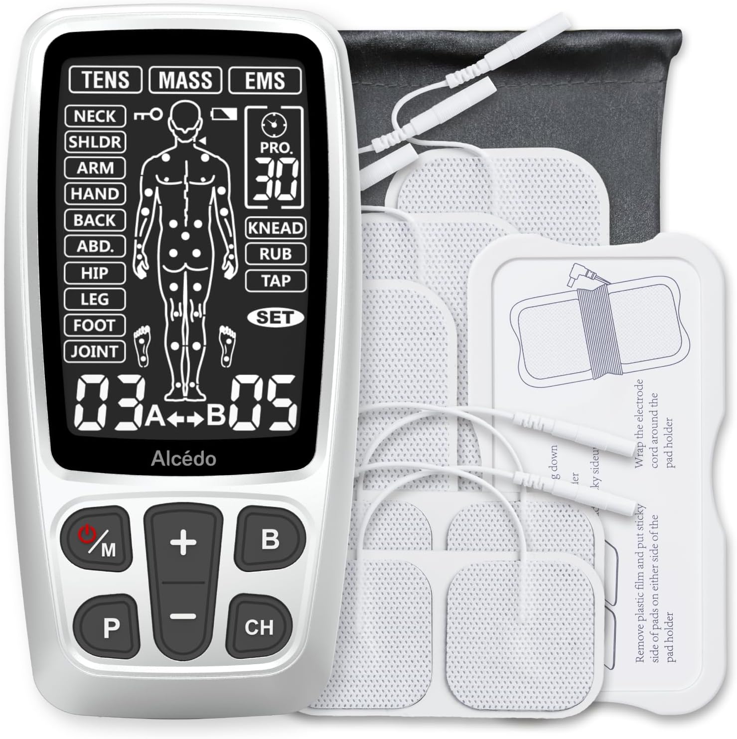 Alcedo TENS Unit for Pain Relief and Muscle Stimulation