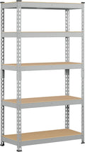 Topeakmart 5-Tier Utility Shelves Adjustable Metal Storage Rack