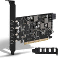 Sinefine USB PCIe Card Power Delivery 4 USB Type-C Ports - Fast 10Gbps