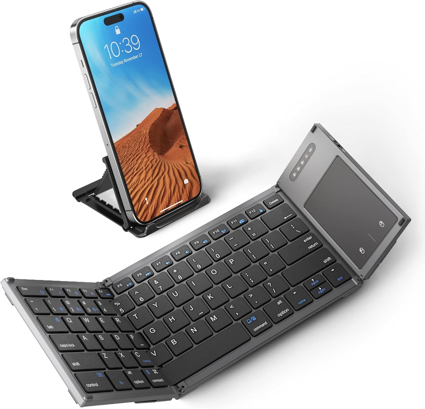 Samsers Foldable Bluetooth Keyboard: 3 Device Support