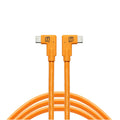 USB-C to USB-C 5Gbps Right Angle Cable, 15 ft - High-Visibility Orange