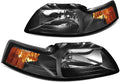 DNA MOTORING HL-OH-FM99-BK-AM Black Amber Headlights Replacement