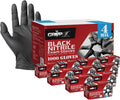 Black Nitrile Gloves Disposable 4 Mil - Durable Food & Industrial Use