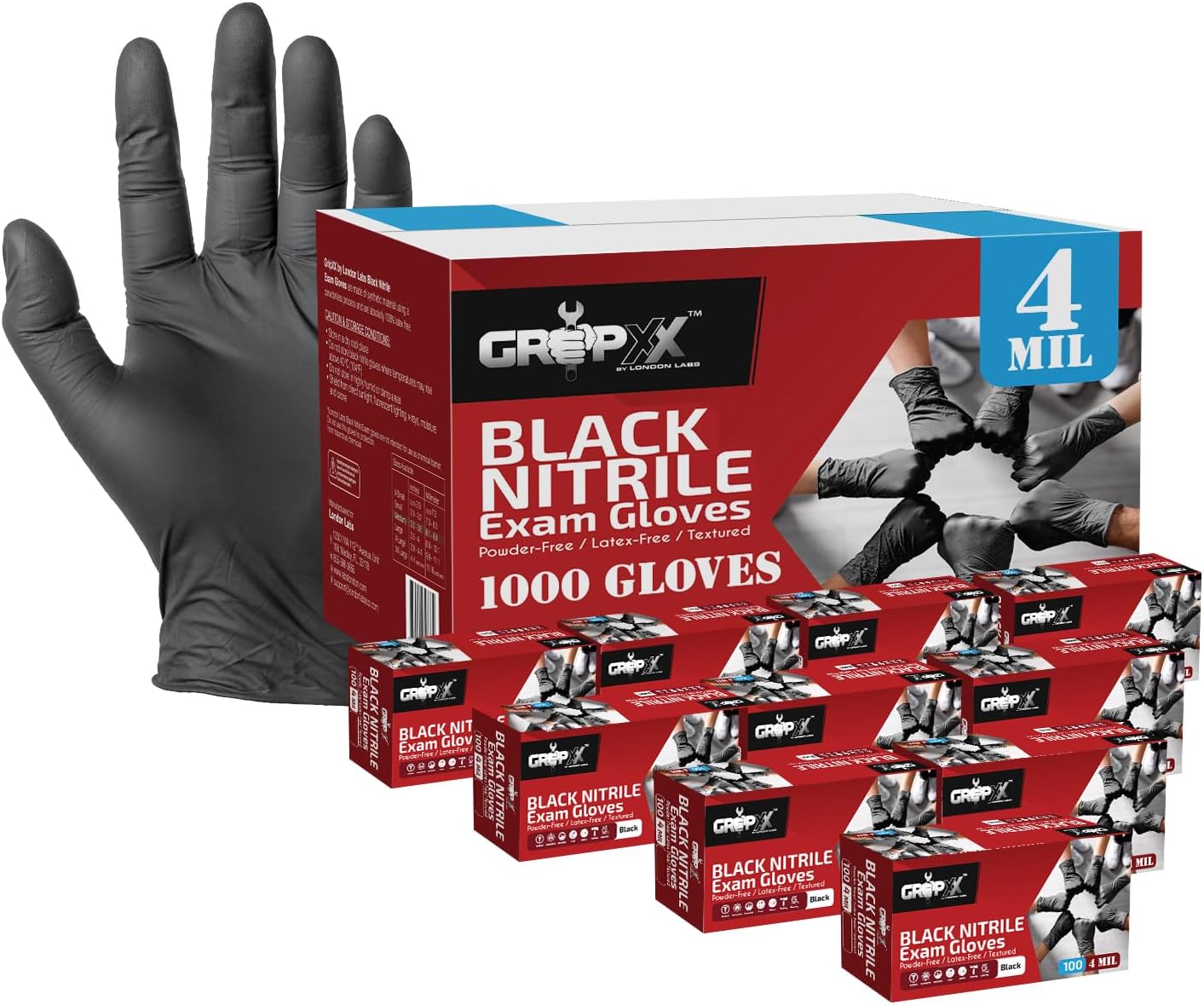 Black Nitrile Gloves Disposable Latex Free & Powder Free for All