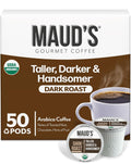 Maud's Organic Dark Roast Coffee Pods 50 ct - Rich, Smooth Brew