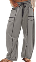 Panadila Womens Barrel Pants Drawstring Wide Leg (Style FBKV)