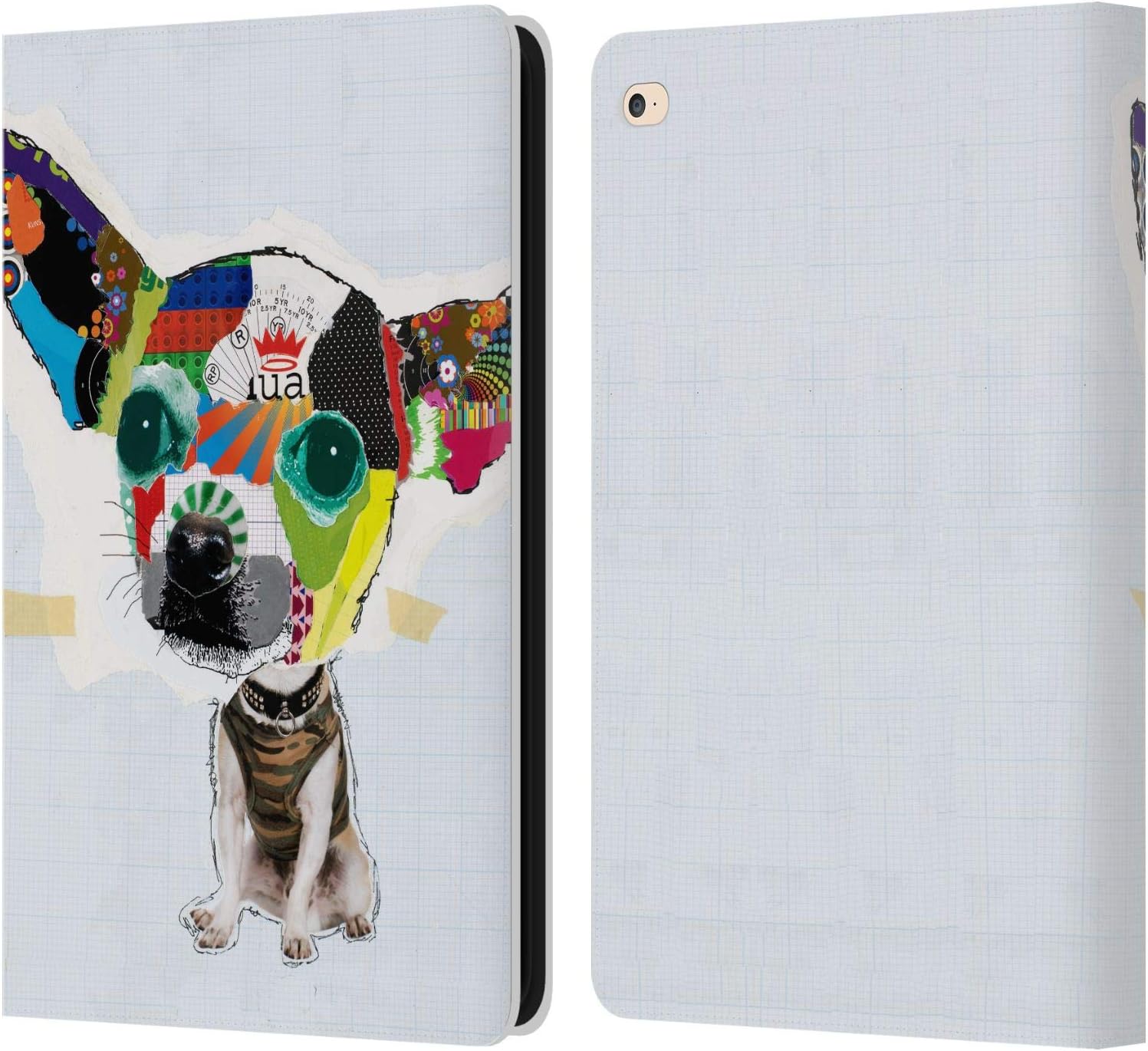 Michel Keck Chihuahua Leather Wallet Case for iPad Air 2 (2014)