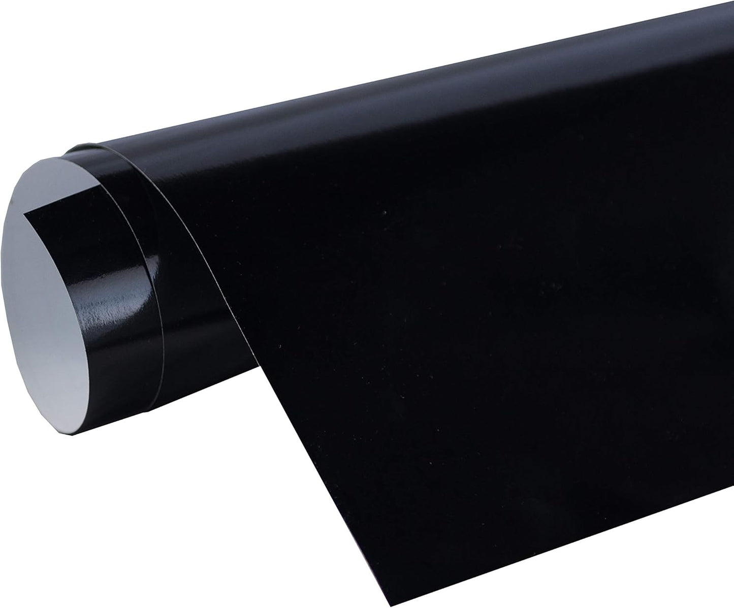 24in x 50ft Glossy Black Repositionable Adhesive Vinyl Roll