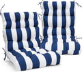 EAGLE PEAK Tufted Outdoor/Indoor High Back Patio Chair Cushions - Set