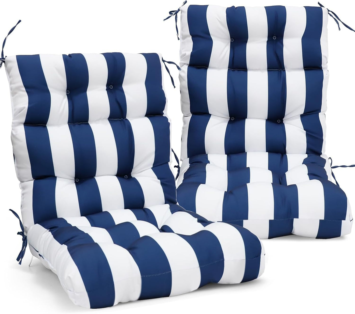 EAGLE PEAK Tufted High Back Patio Chair Cushions for Comfort
