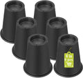 6 Pack Furniture Risers 6 Inch Bed Risers for Heavy Duty Lift - Stable