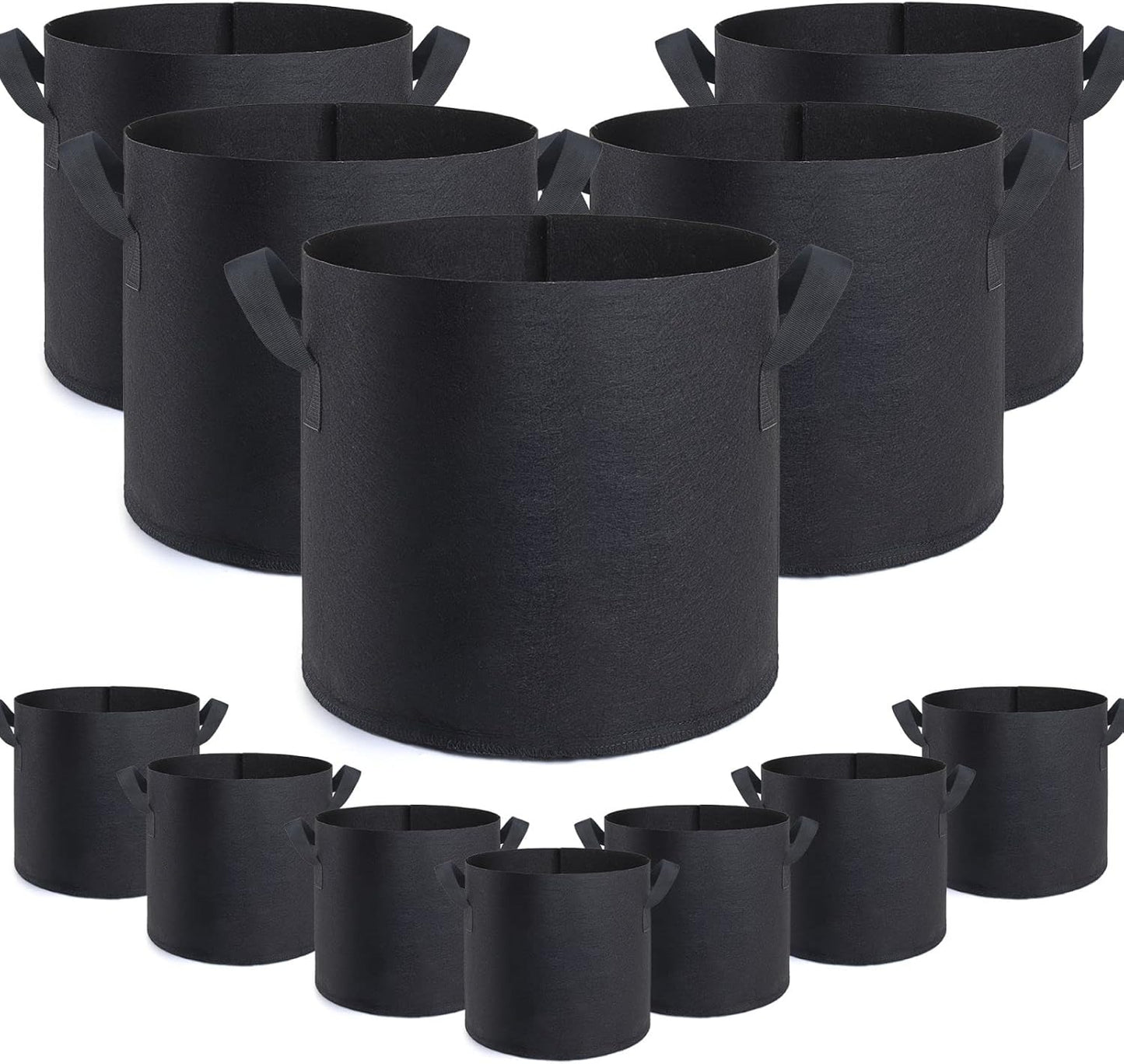 20 Gallon Grow Bags for Healthy Plant Growth - 12 Pack Durable Pots