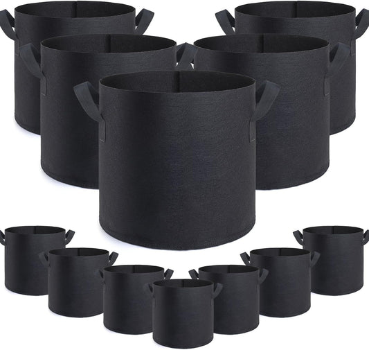 20 Gallon Grow Bags for Healthy Plant Growth - 12 Pack Durable Pots