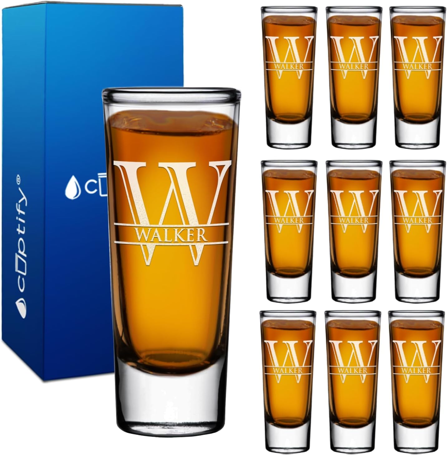 Personalized Shot Glasses Set of 10 Custom 2 oz for Events