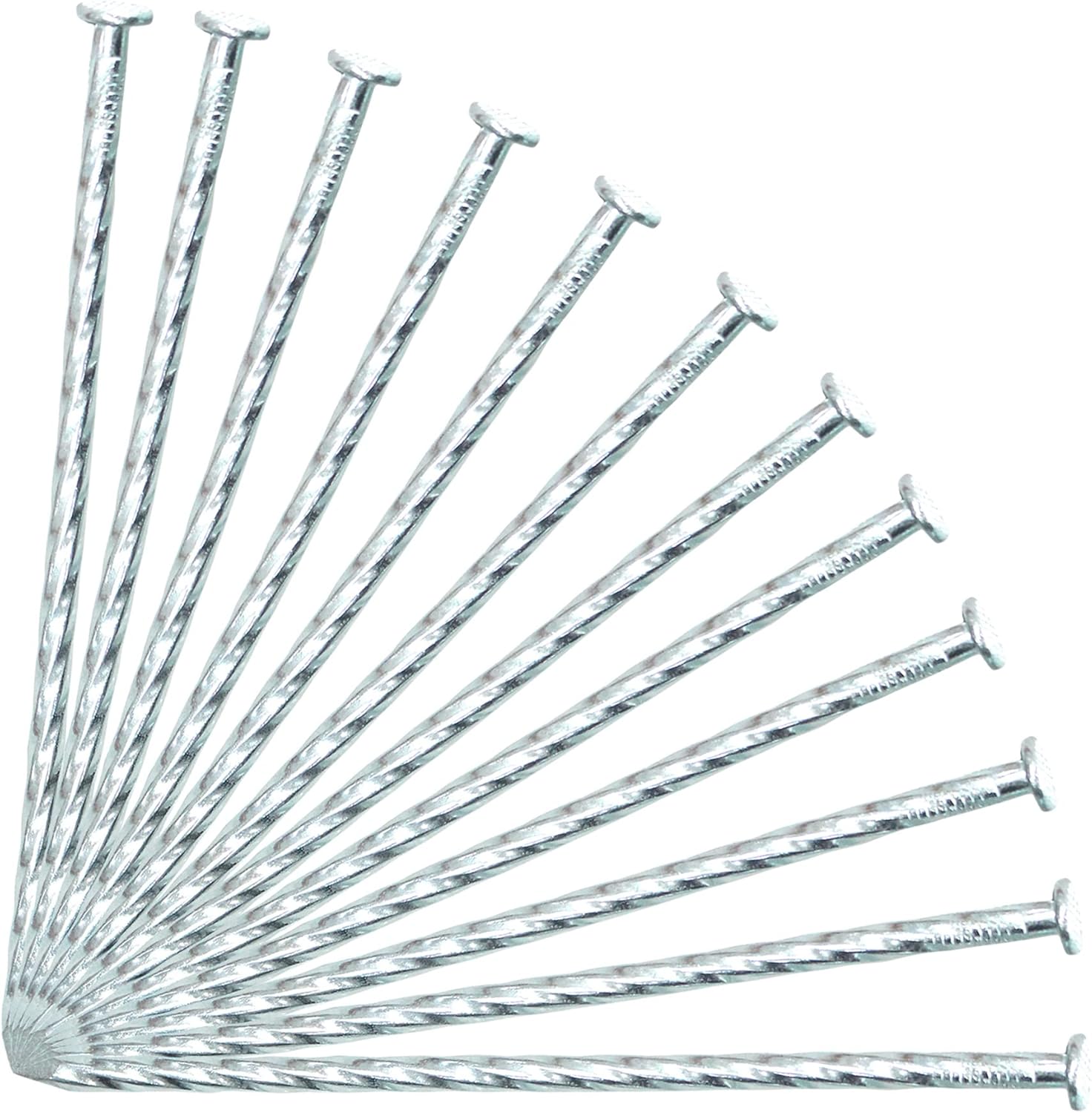 6in Solid Galvanized Metal Garden Stakes for Landscape Edging