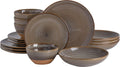 Gibson Elite Dreamweaver 16 Piece Double Bowl Dinnerware Set - Earthy