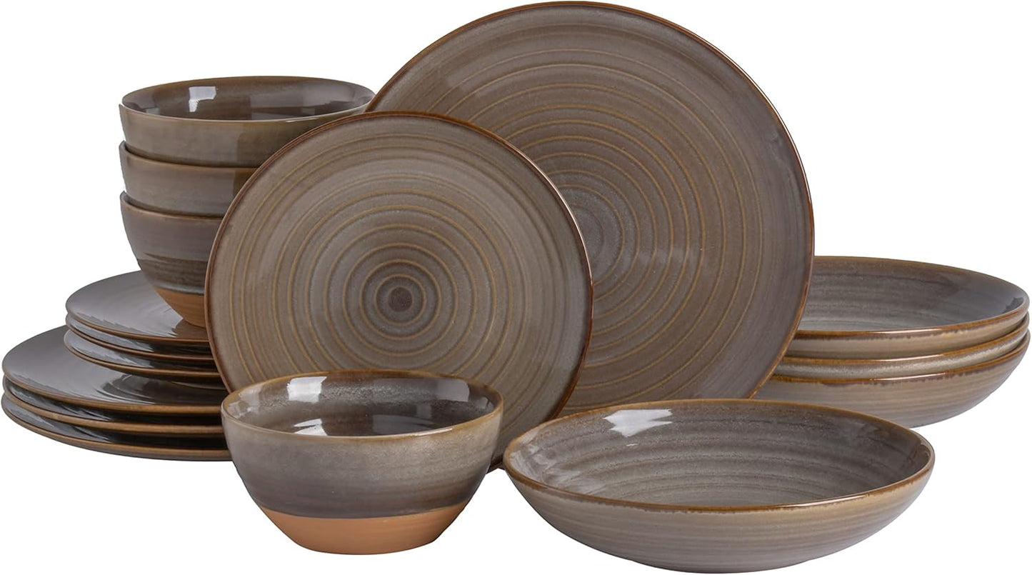 Gibson Elite Dreamweaver Dinnerware Set - Terracotta Style