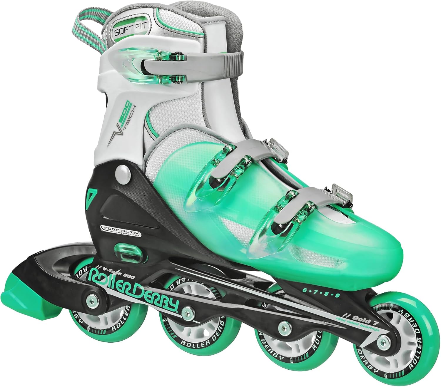 Roller Derby V-Tech 500 Adjustable Inline Skates for All Ages