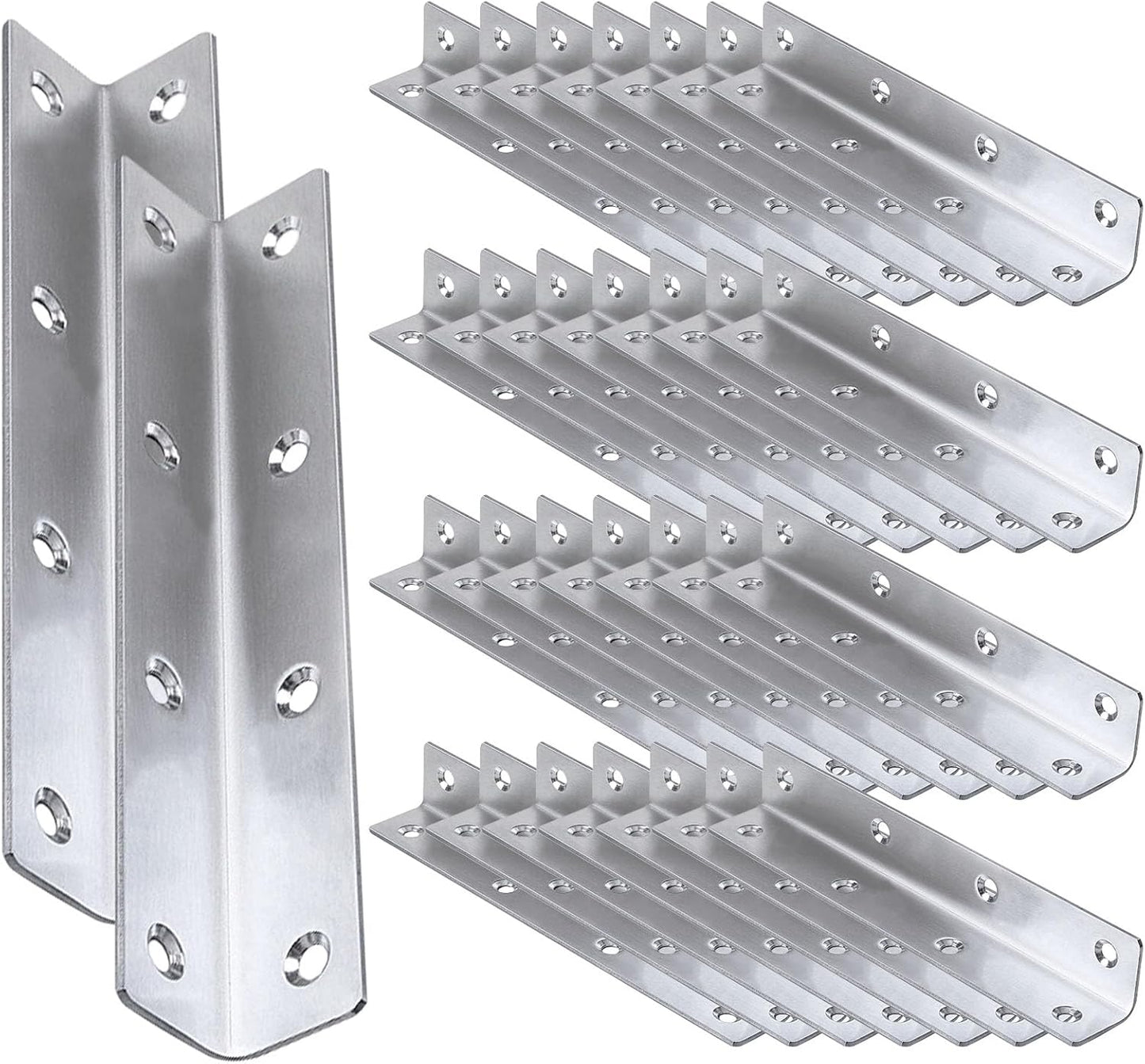 30PCS Heavy Duty Stainless Steel Corner Braces for Wood Repair