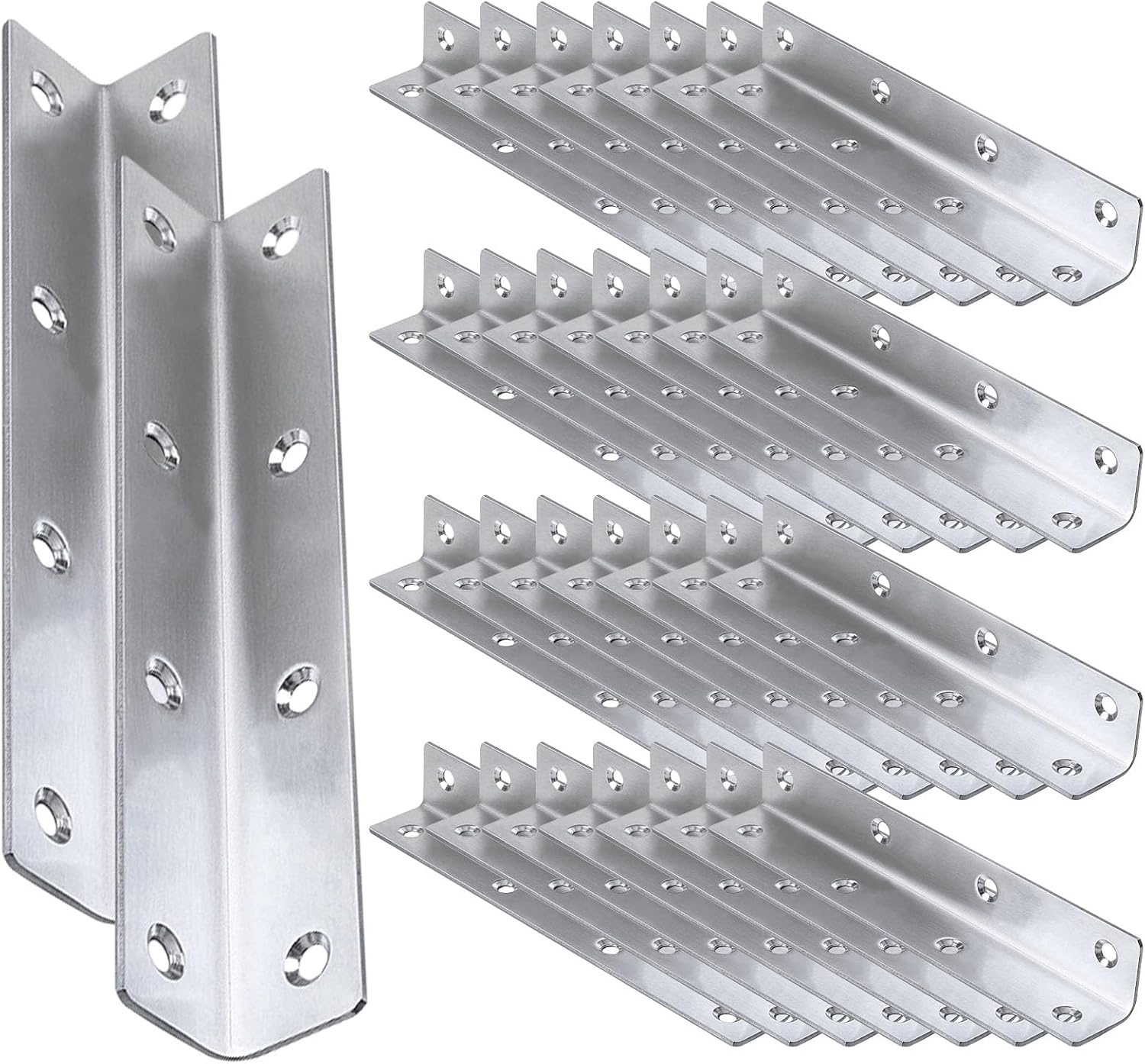 30PCS Heavy Duty Stainless Steel Corner Braces for Wood Repair