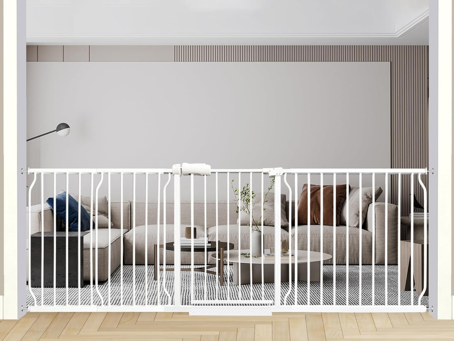 Heavy Duty Baby & Dog Safety Gate for Large Openings, 85.8-90.5 in