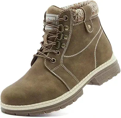 ANJOUFEMME Casual Winter Hiking Boots for Women - Stylish & Warm