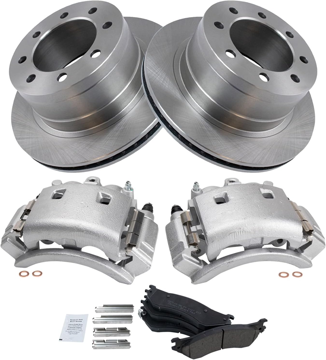 TRQ Rear Brake Pad & Rotor Kit for 2003-2008 Dodge Ram 3500
