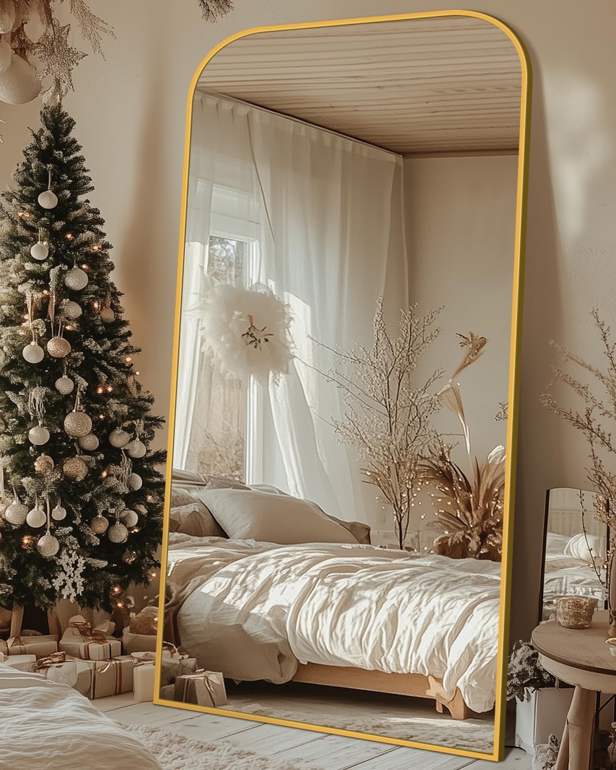 Antok Full Length Mirror 81x41 Freestanding Arched Design