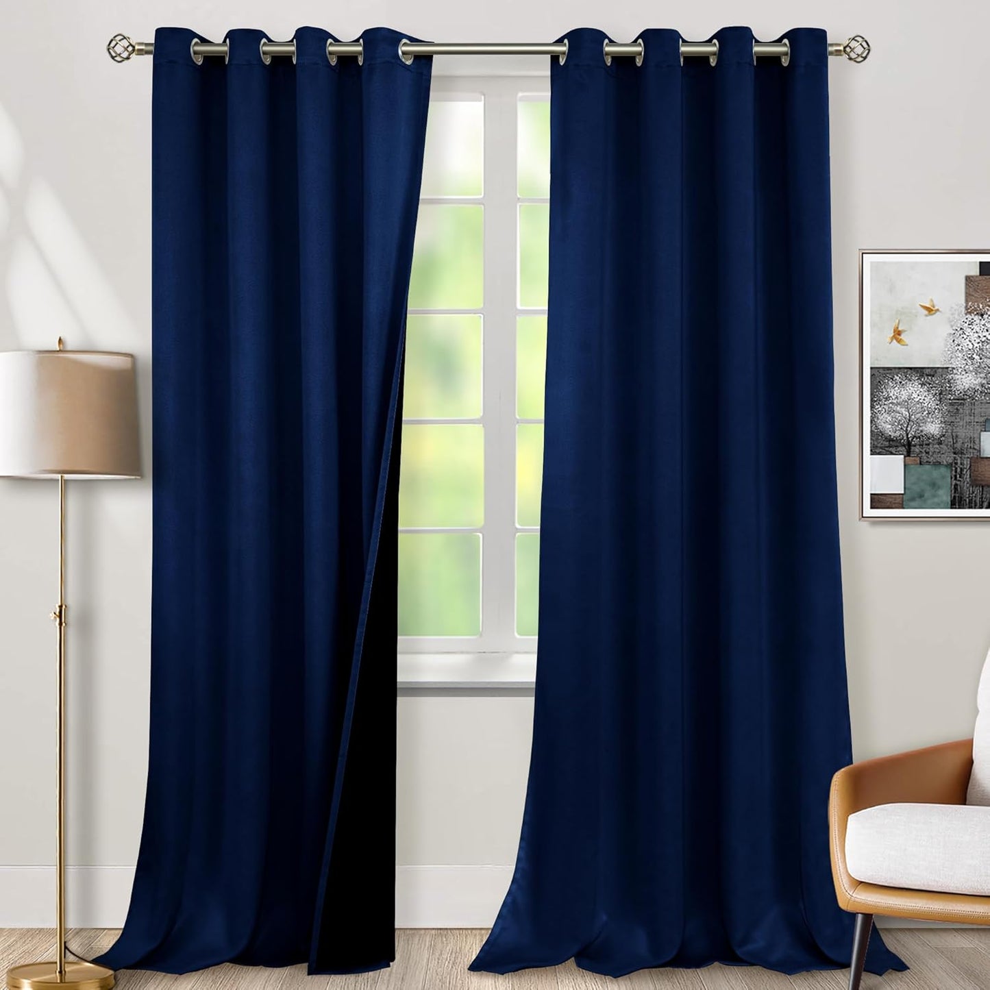 BGment Navy Blue Blackout Curtains for Maximum Light Blocking