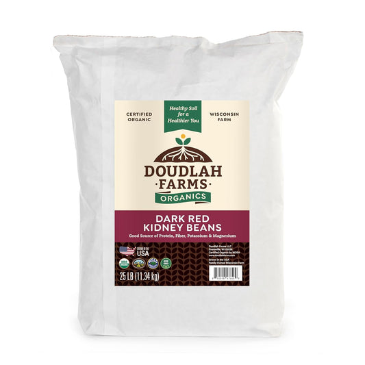 Organic Dried Dark Red Kidney Beans - Non-GMO & USDA Organic