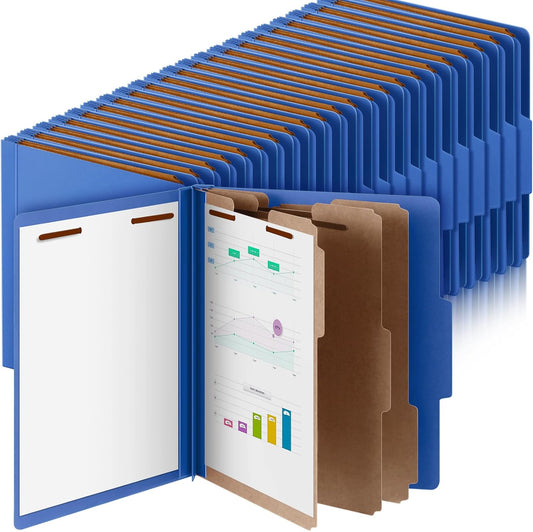 48 Pcs Classification Folders with 3 Dividers for Organization