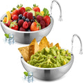 Honeydak 2 Pack 70 oz Dip Chiller Bowl Stainless Steel - Keeps Dips