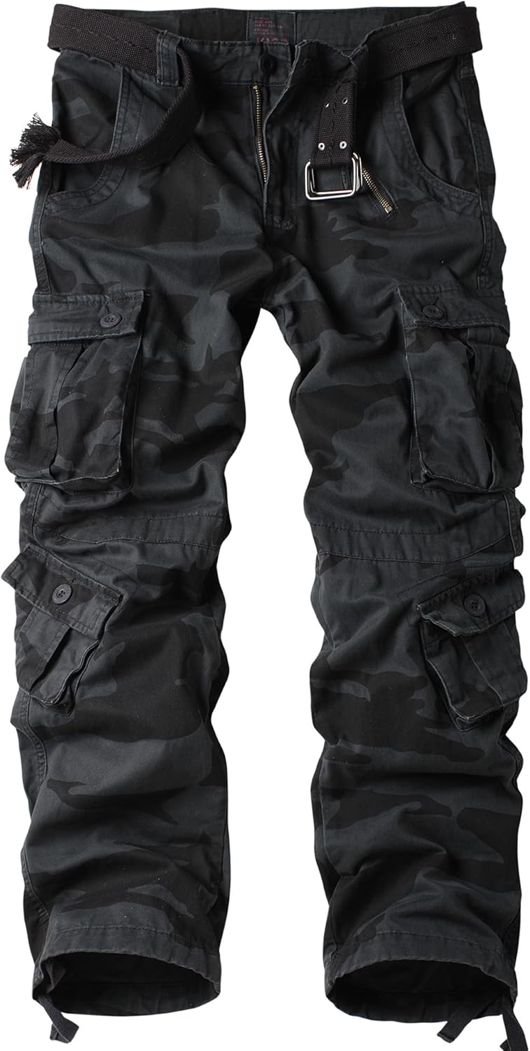 AKARMY Men's Casual Cargo Pants for Comfort and Utility