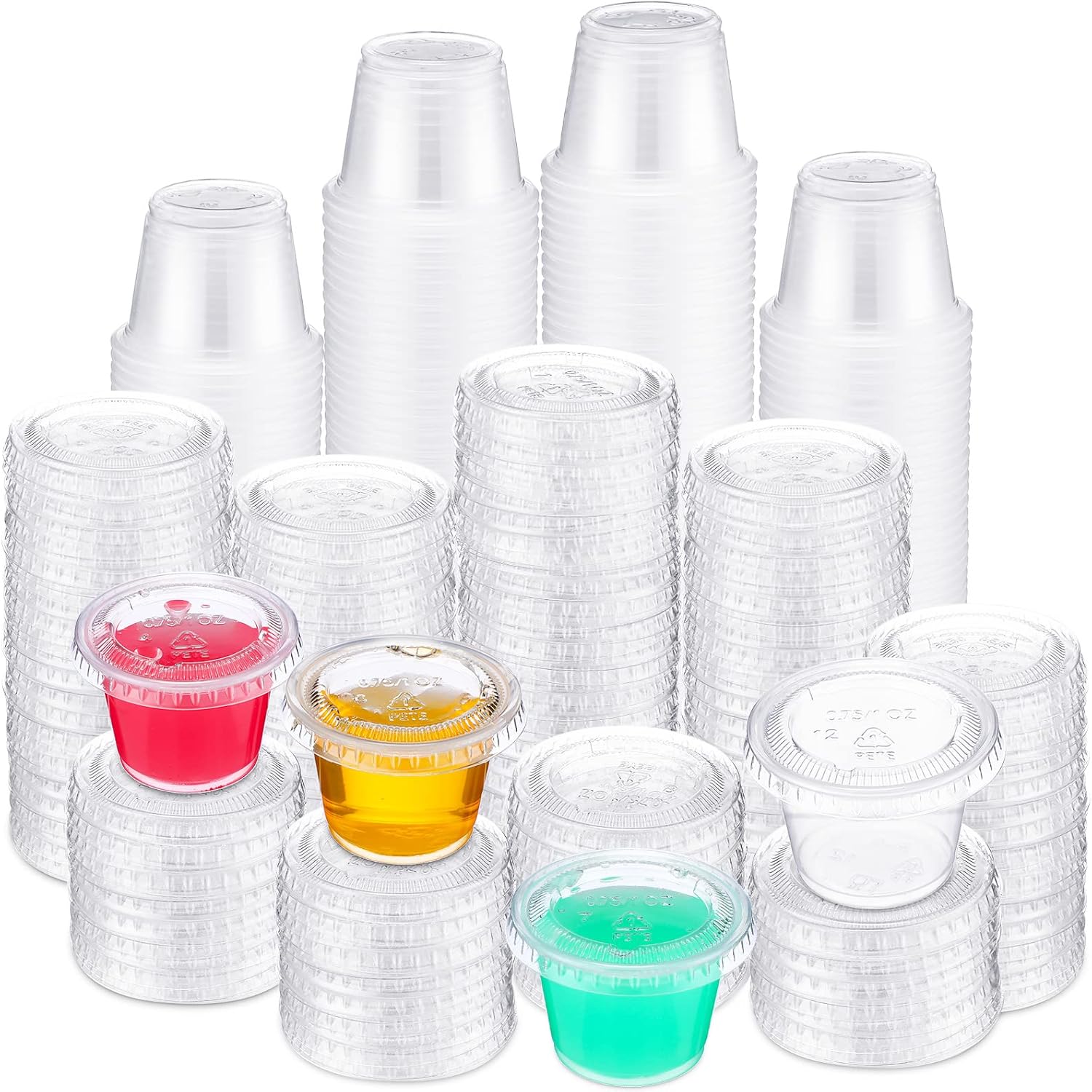 2000 Pieces 1 oz Containers with Lids for Sauces and Dressings