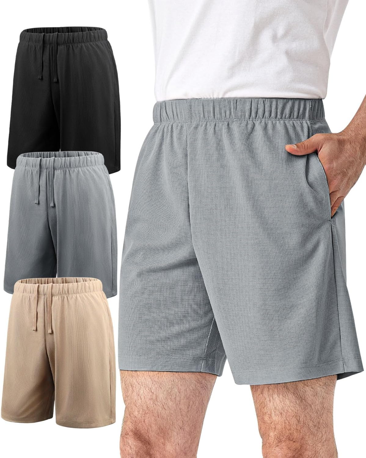 Liloak Men's Athletic Shorts with Pockets for Summer Style