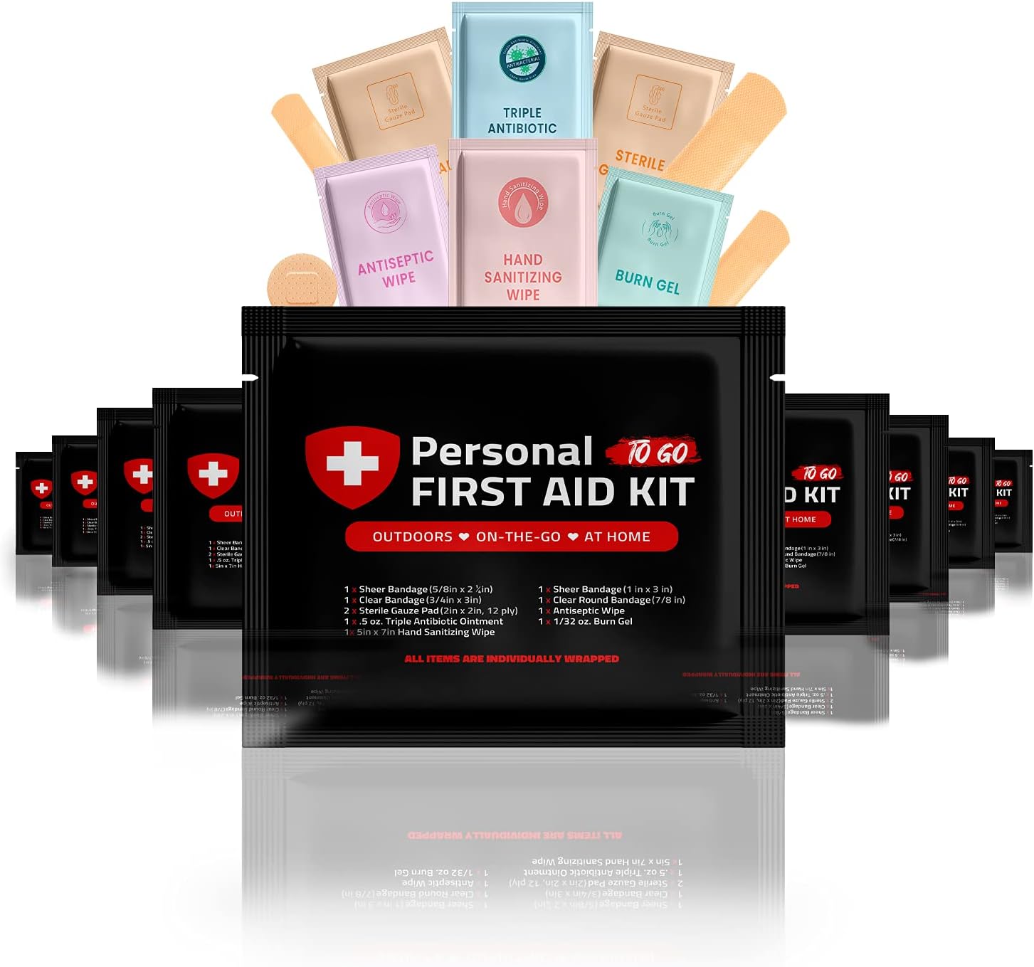 Compact First Aid Kit - 10 Pack | On-the-Go Relief