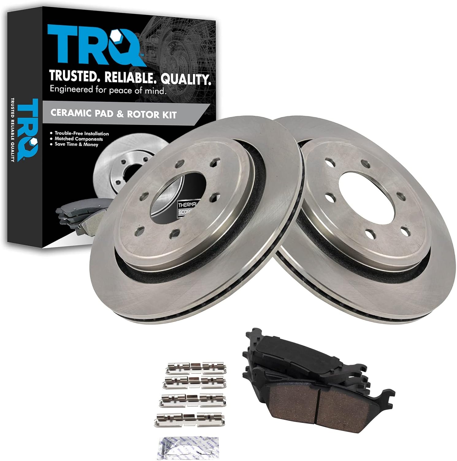 TRQ Rear Brake Pad & Rotor Kit for 2015-2017 Ford F-150