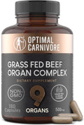 Optimal Carnivore Beef Organ Supplement - 9 Organ Grass Fed Complex