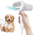 Low Noise Pet Dryer for Small Dogs - 2-in-1 Grooming Brush