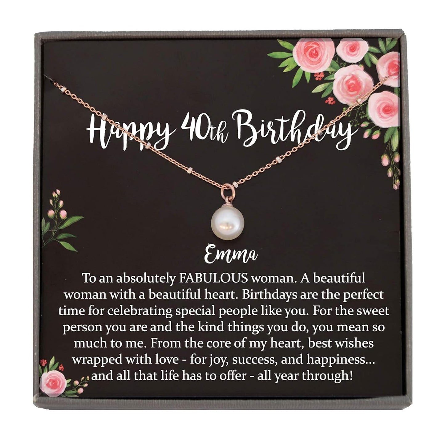 Personalized 40th Birthday Gifts for Women - Satellite Necklace