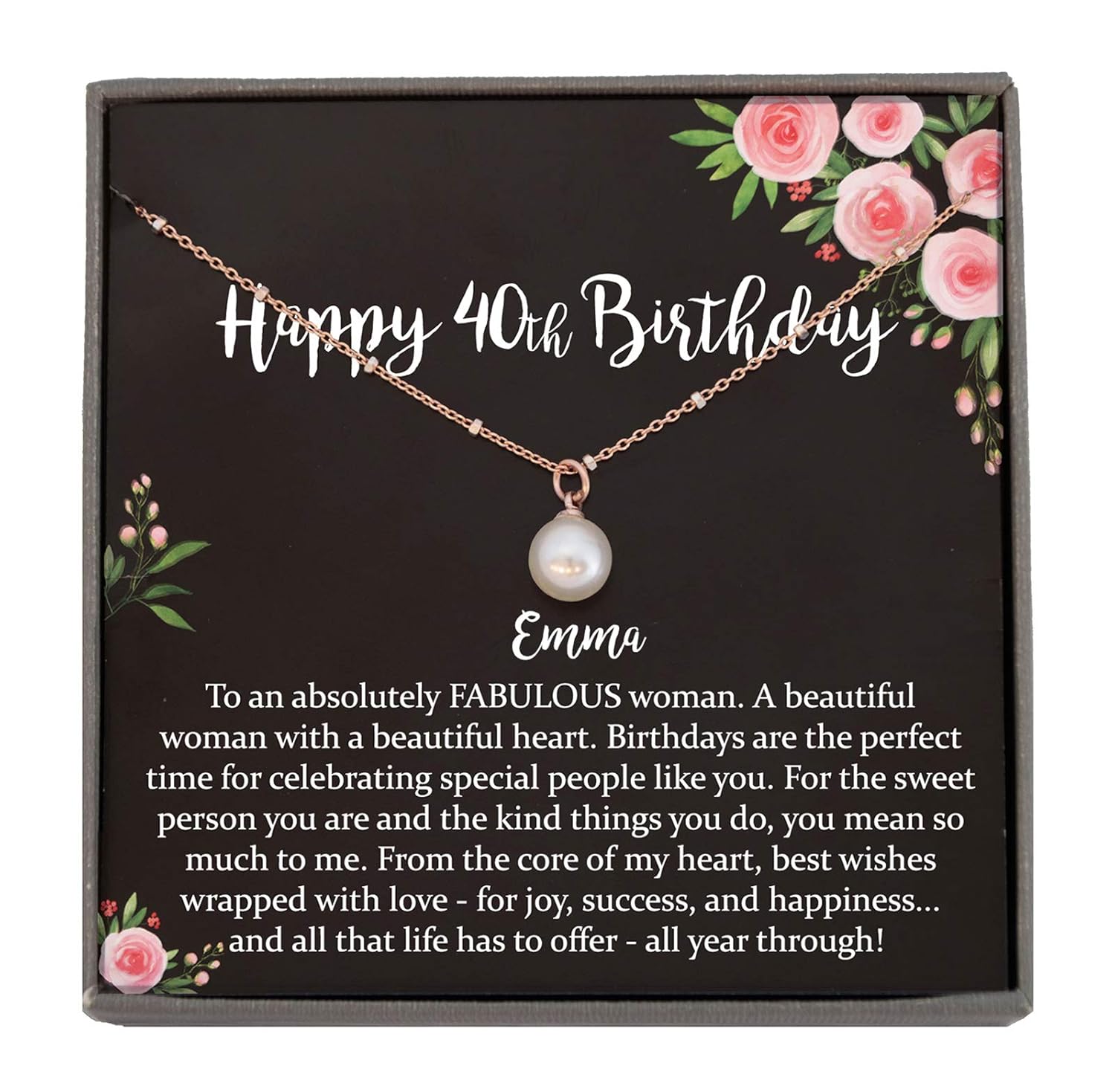 Personalized 40th Birthday Gifts for Women - Satellite Necklace