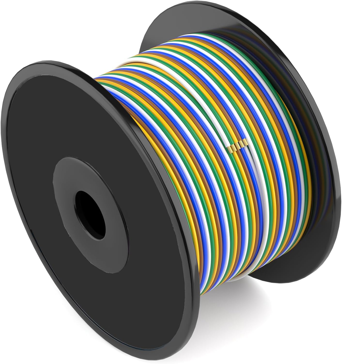 100Ft 16AWG 5 Way Bonded Trailer Wiring Harness for RVs